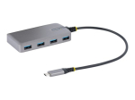 StarTech.com 4-portne USB-C hub, USB 3.0 5Gbps, bussi poolt toidetud, USB Type-C kuni 4x USB-A hub valikulise abivoolu sisendiga, kaasaskantav laua...