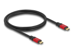 DeLOCK USB 2.0 USB Type-C kaabel 1m Must Punane
