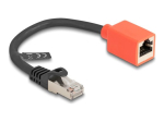 DeLOCK CAT 6a S/FTP 20cm v&otilde;rguadapter must/punane