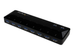 StarTech.com 10 Port USB 3.0 Hub with Charge & Sync Ports - 8 x USB-A, 2 x USB-A Fast Charge Ports - Multi Port Powered USB Hub (ST103008U2C)