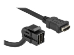 DeLOCK HDMI Female 110&deg; Angled to HDMI Male Straight 30cm Black