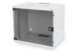 Digitus 7U seinakabinet DN-19 07U-S-1 Turvaklass IP20. Lukustatava turvaklaasi uks. 200&deg; ukse avamisknur. Esiuks: Klaas uks