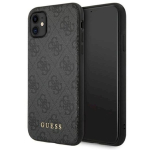 Guess GUHCN61G4GFGR K&otilde;va kaitse&uuml;mbris 4G Metall Kuldne Logo iPhone 11 6,1" jaoks / hall