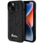 Guess GUHCP14SPSFDGSK Hardcase Sequin Script Metal iPhone 14 / 15 / 13 jaoks 6.1" / must