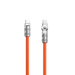 Dudao L24CC USB-C USB-C nurga kaabel 120W 1m 180&deg; p&ouml;&ouml;ramine Oranž