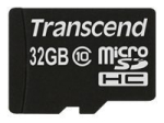 Transcend 32GB microSDHC kaart 20MB/s