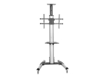 Startech Heavy Duty Rolling Portable TV Cart Stand with Wheels - 32 to 75 inch - Adjustable Rotating Mobile Flat Panel Screen Mount (STNDMTV70) Rol