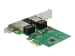 DeLock PCI Express kaart > 2 x LAN v&otilde;rgukaart PCI Express 1.1 x1 1Gbps
