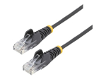 StarTech.com 0.5m CAT6 kaabel - Slim CAT6 l&uuml;hike kaabel - must - Snagless RJ45 &uuml;hendid - Kaabel - 28 AWG (N6PAT50CMBKS) CAT 6 50cm l&uuml;hike kaabel must