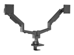 EDBAK Desk Mount DMV02 Dual Swing Arm K&otilde;rguse reguleerimine, N&otilde;lv 19-35 " Maksimaalne kaal (mahutavus) 20 kg Must