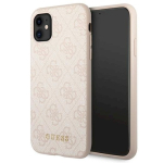 Guess GUHCN61G4GFPI K&otilde;va kaitse&uuml;mbris 4G Metall Kuldne Logo iPhone 11 6,1" jaoks / roosa