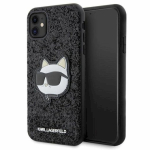 Karl Lagerfeld KLHCN61G2CPK Hardcase Glitter Choupette Patch iPhone 11 / Xr 6.1" jaoks / must