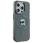 Karl Lagerfeld KLHMP15LHLSKIK Hardcase IML Metal Karl Head MagSafe iPhone 15 Pro jaoks 6.1" / must