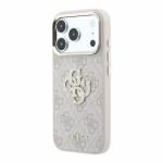 Guess PU 4G Strass metalllogo &uuml;mbris iPhone 18 Pro jaoks / Roosa