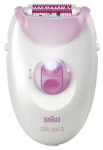 Braun Epilaator Silk-&eacute;pil 3 SE3-000 V&otilde;imsusastmete arv 1 Valge/Roosa