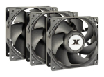 Inter-Tech 3-komplekti must 120mm ventilaatorid