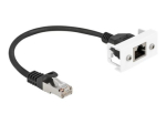 DeLOCK CAT 6a S/FTP 25cm v&otilde;rgu pikenduskaabel Must/Valge