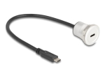 Delock 30cm USB Type-C pikenduskaabel Must H&otilde;bedane