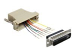 DeLOCK Sub-D 25 Pin mees kuni RJ45 naiste kokkupanek komplekt seeriaadapter hall