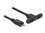 Delock USB pikenduskaabel 25cm must
