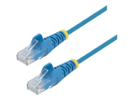 StarTech.com 0.5m CAT6 kaabel - Slim CAT6 l&uuml;hike kaabel - sinine - Snagless RJ45 &uuml;hendid - Kaabel - 28 AWG (N6PAT50CMBLS) CAT 6 50cm l&uuml;hike kaabel...