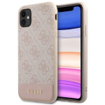 Guess GUHCN61G4GLPI 4G Triibuline Kollekcioon K&otilde;va kaitse&uuml;mbris iPhone 11 6,1"/Xr jaoks / roosa