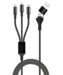 Maxlife ALLin1 66W USB / USB-C / Lightning / 2x USB-C Kaabel 1m