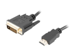 LANBERG CA-HDDV-20CU-0018-BK kaabel HDMI -> DVI-D 24+1 M/M Dual Link 4K 30Hz. must 1.8m