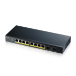 Zyxel GS1900-10HP hallutatud L2 Gigabit Ethernet (10/100/1000) Power over Ethernet (PoE) must