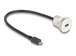 Delock 30cm USB pikenduskaabel Must H&otilde;bedane