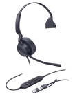 Yealink UH42 Mono Teams USB-C/A kaabliga k&otilde;rvaklapid Must