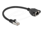 DeLOCK CAT 6a S/FTP 25cm v&otilde;rgu pikenduskaabel must