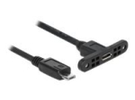 Delock USB pikenduskaabel 1m must
