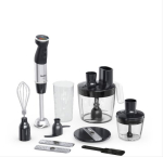 TEFAL HB67G830 Quickchef+ Hand Blender 1000 W Number of speeds 20 Turbo mode Black/Stainless steel