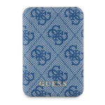 Guess Induktsiooniga Powerbank 15WGUPB5FP4EMGB 5000mAh sinine 4G Nahast Metallist Logo MagSafe