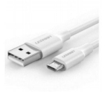 UGREEN 60143 USB kaabel USB 2.0 2 m USB-A kuni Micro-USB B 480 Mbit/s / valge