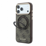 Guess PU 4G r&otilde;ngastandiga MagSafe &uuml;mbris iPhone 18 Pro Max jaoks / Pruun