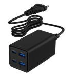 Laadija USB universaalne 4P 65W/TA-UC-2A2C-PD65-01-BK GEMBIRD