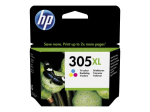 HP 305XL v&auml;rviline (ts&uuml;aan, magenta, kollane) 200-lehek&uuml;ljeline tintpatrun 3YM63AE