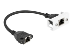 DeLOCK CAT 6a S/FTP 25cm v&otilde;rgukaabel Must/Valge