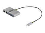 StarTech.com 3-Port USB-C Hub Ethernetiga, 3x USB-A Porti, Gigabit Ethernet, USB 3.0 5Gbps, Bus-Toidetud, USB Type-C Hub w/ GbE ja 1ft/30cm Pikk