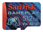 SanDisk GamePlay microSDXC UHS-I m&auml;lukaart 512GB, 190MB/s