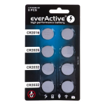 8 liitiumaku komplekt everActive (4 x CR2032, 2 x CR2025, 2 x CR2016)