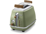 DELONGHI Icona Vintage Toster CTOV 2103.GR 900W, Roostevaba teras, Purustite kauss, &Auml;rasulatus, Roheline/Vigastatud pakend