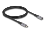 DeLOCK USB 2.0 / USB 3.2 / USB4 / Thunderbolt 3 USB Type-C Pikenduskaabel 1m Must Hall