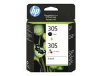 HP 305 Must Kolmev&auml;rviline Tint (Ts&uuml;aan, Magenta, Kollane) 6ZD17AE