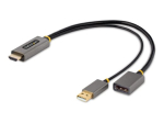 StarTech.com 1ft (30cm) HDMI DisplayPort adapter, aktiivne 4K 60Hz HDMI allikas DP monitori adapter kaabel, USB Bus toide, HDMI 2.0 to DisplayPo