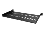 StarTech.com 1U Vented Server Rack Cabinet Shelf - Fixed 10in Deep Cantilever Rackmount Tray for 19 Data/AV/Network Enclosure w/Cage Nuts Rackhylde