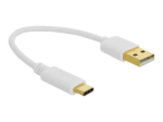 Delock USB Type-C kaabel 15cm valge