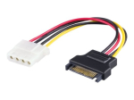 DELTACO 15-pineline Serial ATA toide (emane) 4-PIN sisemisele toitele (emane) toiteadapter